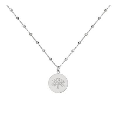 Collier Arbre de Vie en Acier, Longueur 50 cm Ajustable - Artemis
