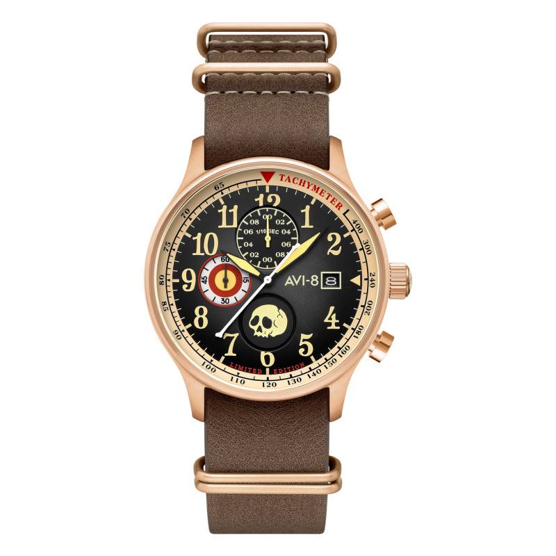 Montre Hawker Hurricane Classic Chronograph 1924US MR Skelly Limited Edition AV-4158-01 - Avi-8