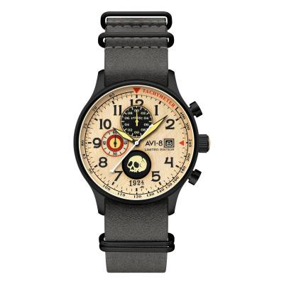 Hawker Hurricane Classic Chronograph 1924US MR Skelly Limited Edition Watch AV-4158-02 - Avi-8