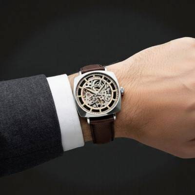 Montre City Of London Moorgate Skeleton Automatic Autumn Ember ES-8319-02 - Thomas Earnshaw