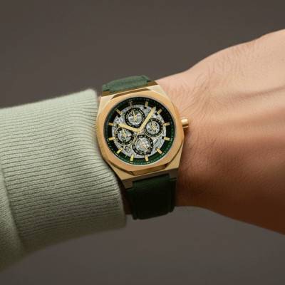 Discovery Drake Triple Calendar Skeleton Automatic Spruce Haven Watch ES-8308-03 - Thomas Earnshaw