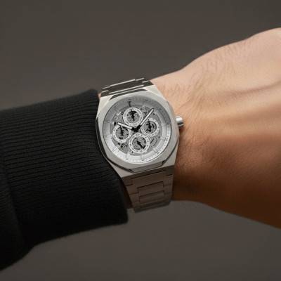 Discovery Drake Triple Calendar Skeleton Automatic Ivory Whisper Watch ES-8308-11 - Thomas Earnshaw