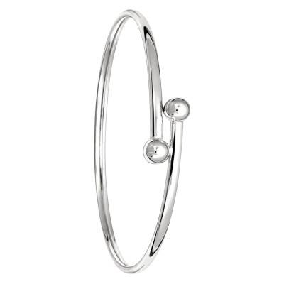 Bracelet Jonc Flexible Boules en Argent 925 - Artemis
