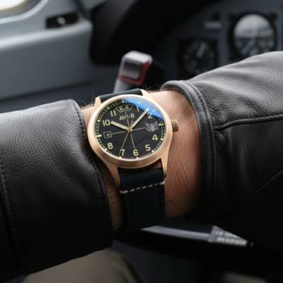 Montre Flyboy Eagle Squadron Automatic Bronze 85Th Limited Edition Gravesend AV-4145-01 - Avi-8