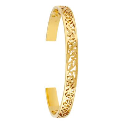 Bracelet Jonc Motif Arabesque en Plaqué Or - Naïades