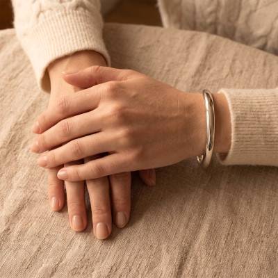 Bracelet Demi-Jonc en Argent 925, Largeur 10 mm - Artemis