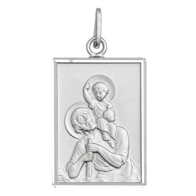 Médaille Saint Christophe de Lycie en Argent 925, Dimensions 22x17mm - Lumiosa