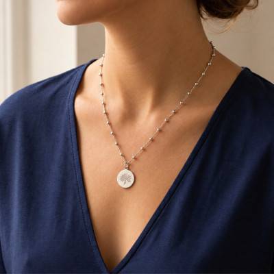 Collier Arbre de Vie en Acier, Longueur 50 cm Ajustable - Artemis
