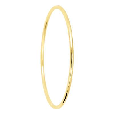 375/1000 Yellow Gold Round Wire Bangle, Diameter 60 mm to 65 mm, Width 2.90 mm - Emanessence