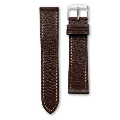 Bracelet de montre Cuir Marron Chocolat Grainé - Gustave & Cie