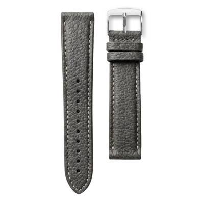 Bracelet de Montre Cuir Gris Ardoise Surpiqué - Gustave & Cie