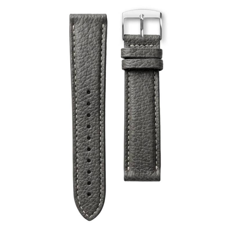 Bracelet de Montre Cuir Gris Ardoise Surpiqué - Gustave & Cie