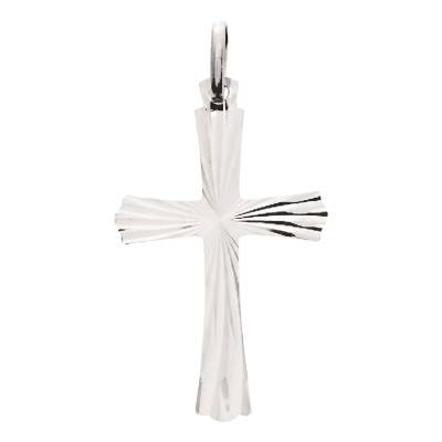 Pendentif Croix Striée Argent 925 - Lumiosa