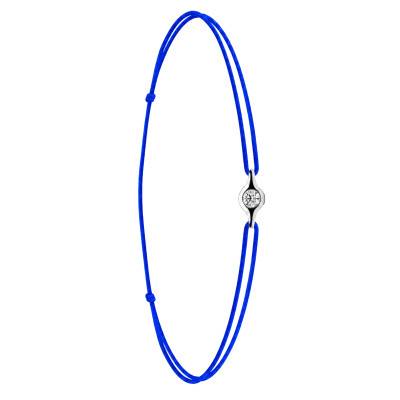 Bracelet Cordon Bleu en Or Blanc 750 & Diamant - Emanessence