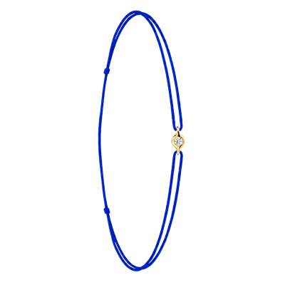 Bracelet Cordon Bleu en Or Jaune 750 & Diamant - Emanessence