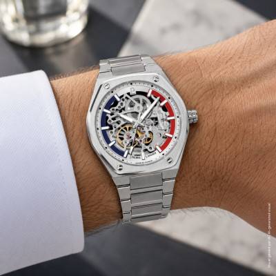 Montre Automatique Homme AUTOMATIC argent‚ Cadran argent‚ bracelet Acier - R‚f. 460H191 - Pierre Lannier