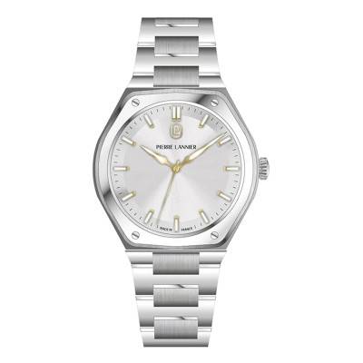 Montre Quartz Femme COPILOTE Argent‚ Cadran Soleill‚ Argent‚ Bracelet Acier Argent‚ 18MM - R‚f. 015K621 - Pierre Lannier