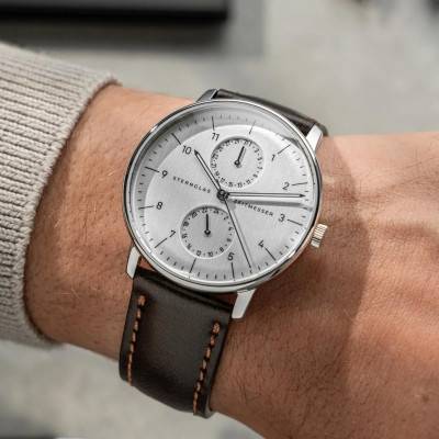 Montre Zirkel X silver silver / Bridle 20 dark brown S01-XX01-BR03 - Sternglas