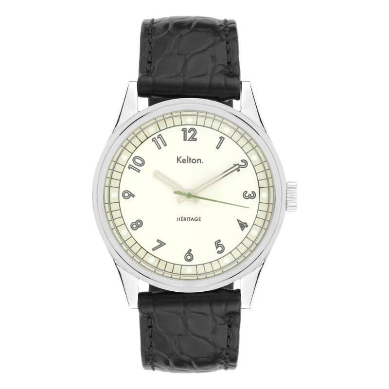 Montre Héritage Blanche Croco 9127132 - Kelton