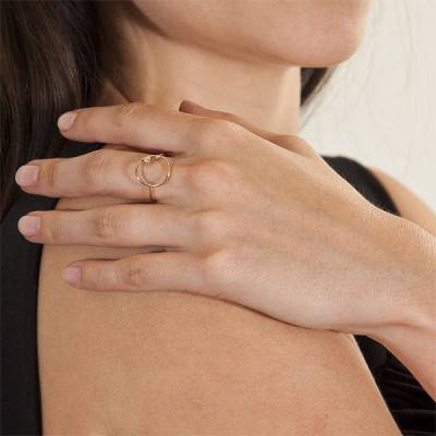 Bague Fil Rond en Or Blanc 750 & Diamant - Ocarat