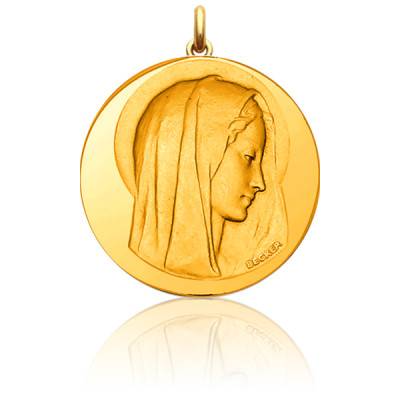Médaille Vierge Virgo Dulcis Or Jaune 750, Diamètre 15 mm à 22 mm - Becker