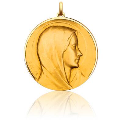 Médaille Vierge Annonciation Or Jaune 750, Diamètre 15 mm à 28 mm - Becker