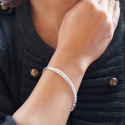 Bracelet Maille Anglaise en Argent , Longueur de 19 cm à 23 cm - Artemis