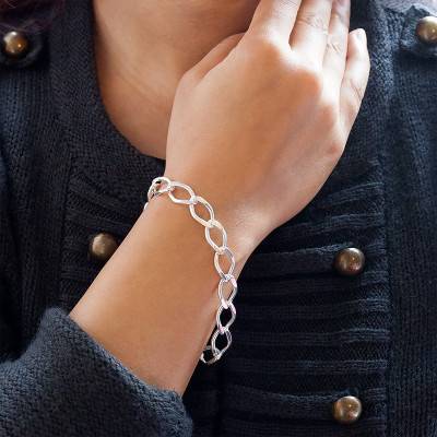 Silver 925 Rombo Link Bracelet, Length 21 cm - Artemis