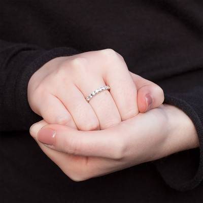 Banquo 950 Platinum & GVS Diamond Half Eternity Band - Alliantine