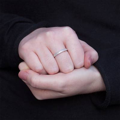 Alliance Dionysa en Or Blanc 750 & Diamants GVS - Alliantine