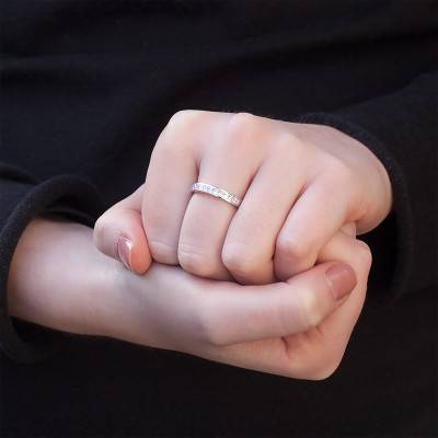 Alliance Hermia en Or Blanc 750 & Diamants GSI2 - Alliantine