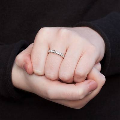 Cinna Comfort Full Eternity 950/1000 Platinum & GVS Diamonds Wedding Ring - Alliantine