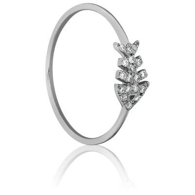Fish 750/1000 White Gold & Diamond Ring - Orphée