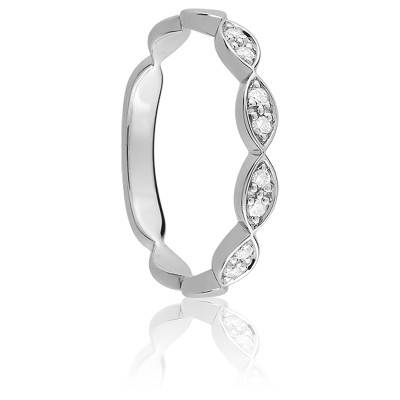 Alliance Constance en Or Blanc 375 & Diamants - Maison Girard
