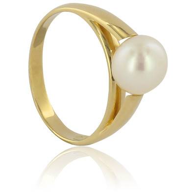 Eperona 750/1000 Yellow Gold & Cultured Pearl Ring - Poema