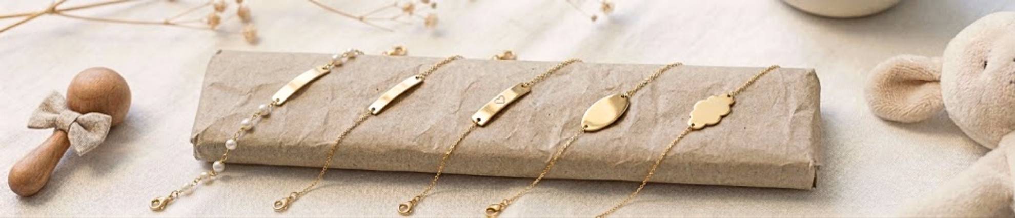 Gold & Silver Baby ID Bracelet