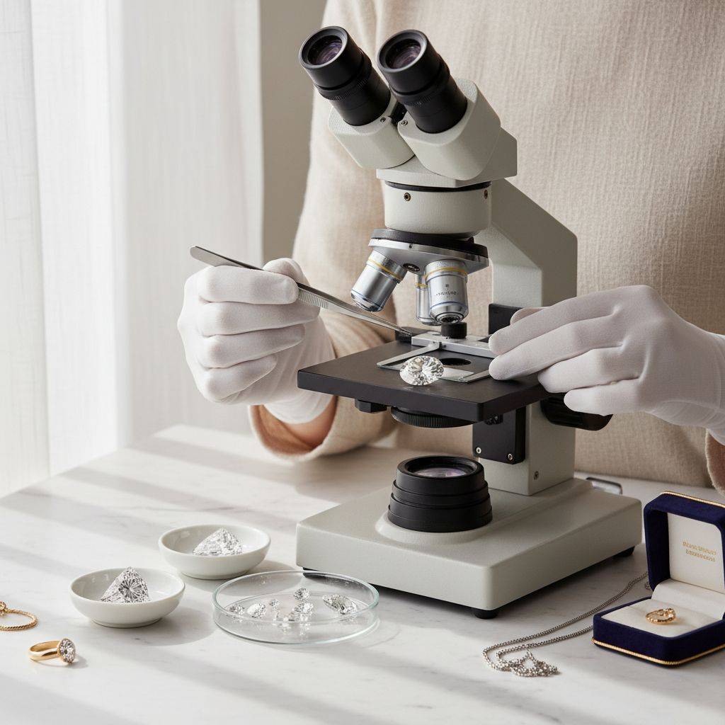 analyse de diamants en laboratoire
