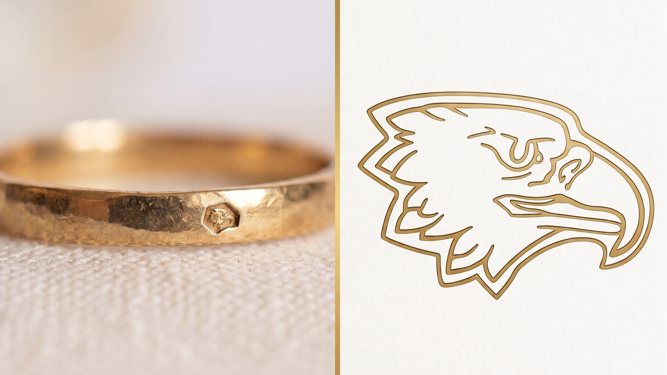 poincon tete aigle bijou or 750 18 carats