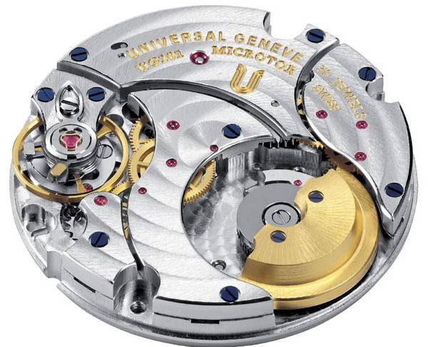 Mouvement à micro-rotor Universal Genève (Source : Montres de luxe)