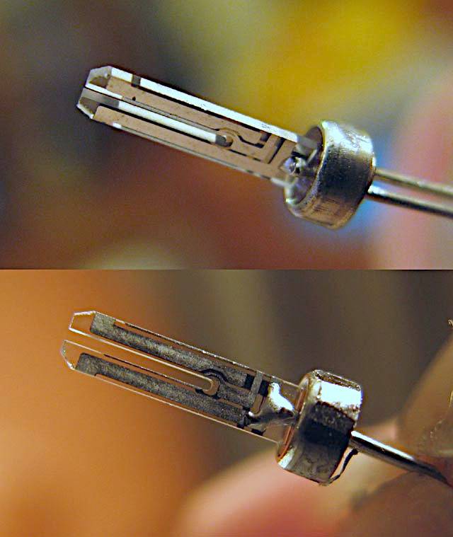 Quartz taillé en diapason (Source : Wikimedia)