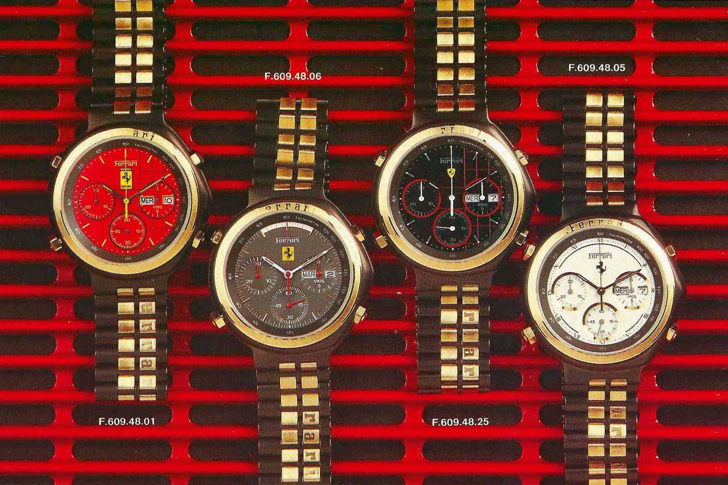 Chronographes Ferrari Formula par Cartier, mouvement Seiko 7A38 (Source : Revolution Watch)
