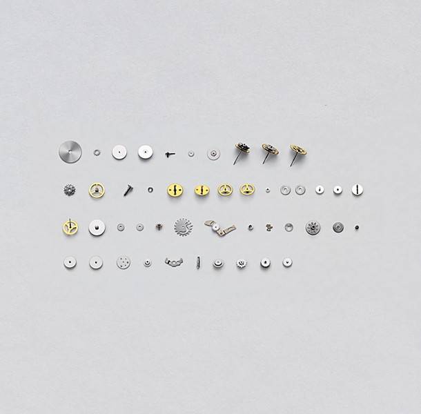 Une partie des pièces présentes dans un mouvement Spring Drive (Source : Grand Seiko)