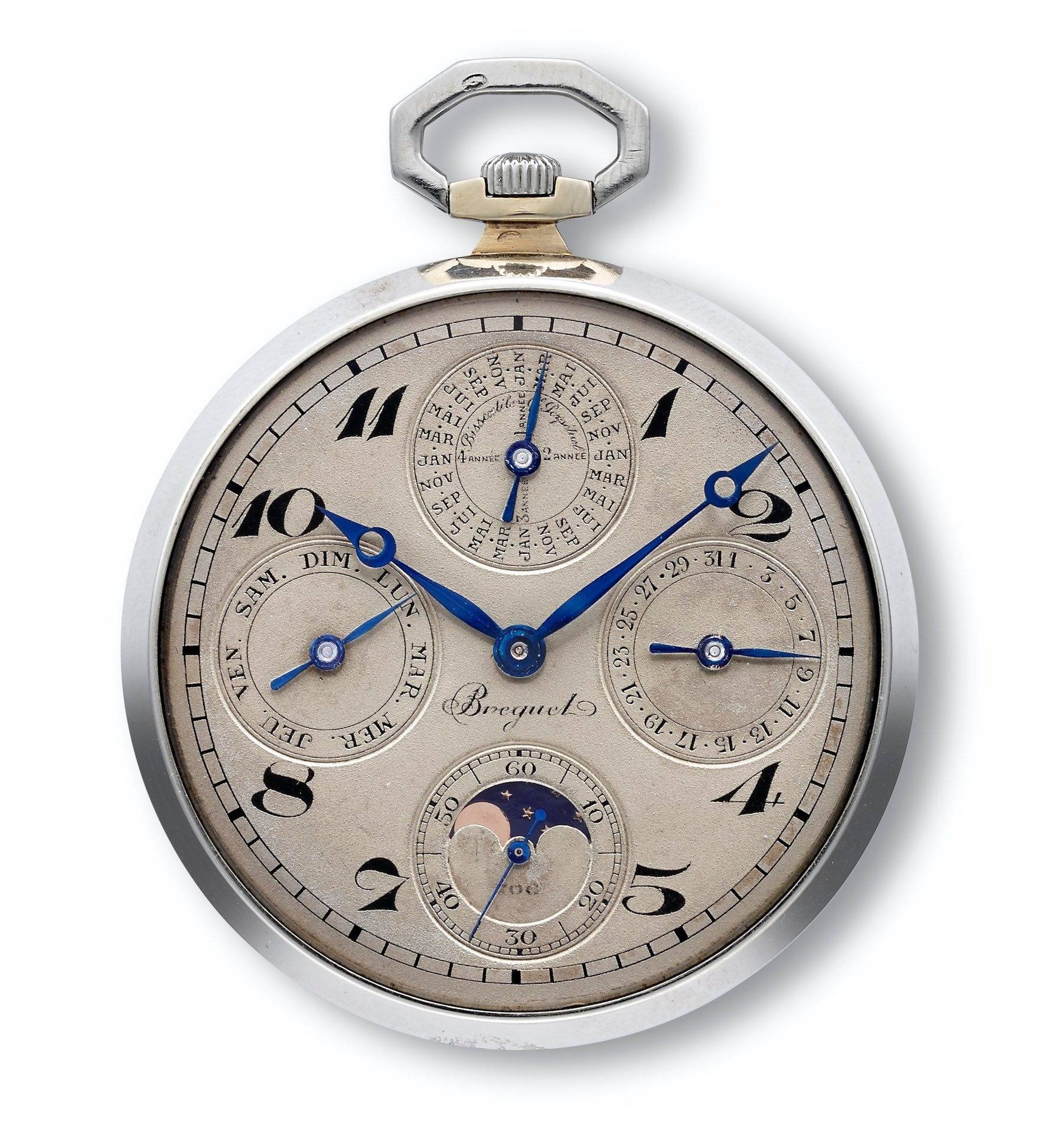 Montre de poche Breguet à quantième perpétuel no 706, 1925 (Source : Monochrome Watches)