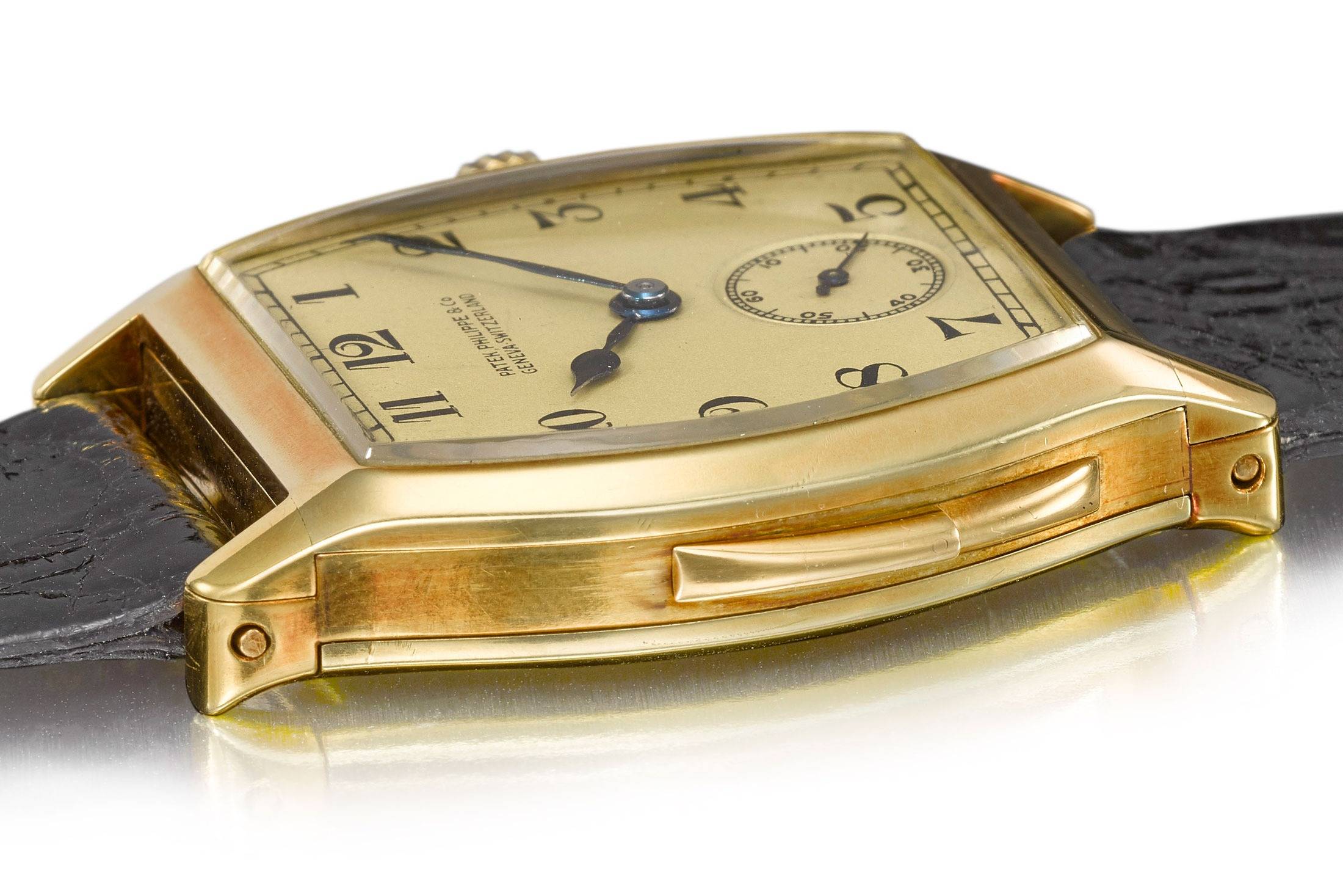 Curseur d'une montre Patek Philippe vintage à répétition minutes (Source : Hodinkee)