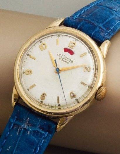 Montre LeCoultre réf. 8986 avec disque de réserve de marche en zone rouge (Source : Collector Square)