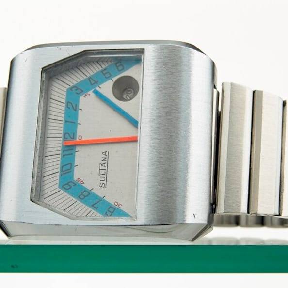 Montre Sultana rétrograde, circa 1970 (Source : Hodinkee)