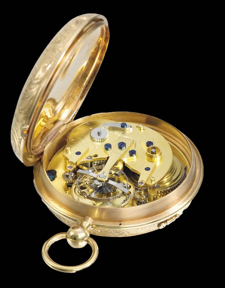 Première montre à tourbillon par Abraham Louis Breguet, 1801 (Source : Breguet)