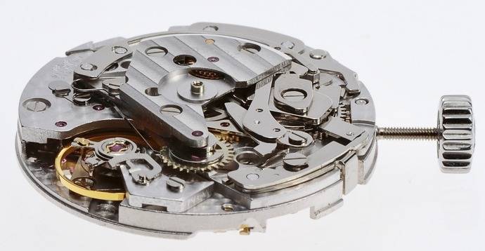 Mouvement Valjoux 7750 partiellement démonté (Source : The Naked Watchmaker)