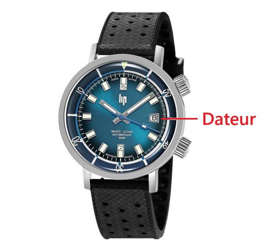Montre équipée d'une complication date
