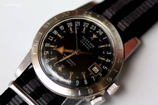 Glycine Airman Special, circa 1950 (Source : Horlogium @aptronym)